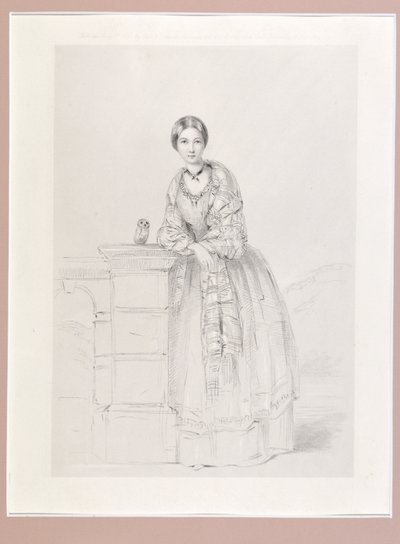 Florence Nightingale with Athena the Owl by Parthenope Nightingale